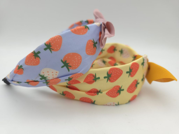 Erdbeer Stoff Haarreifen